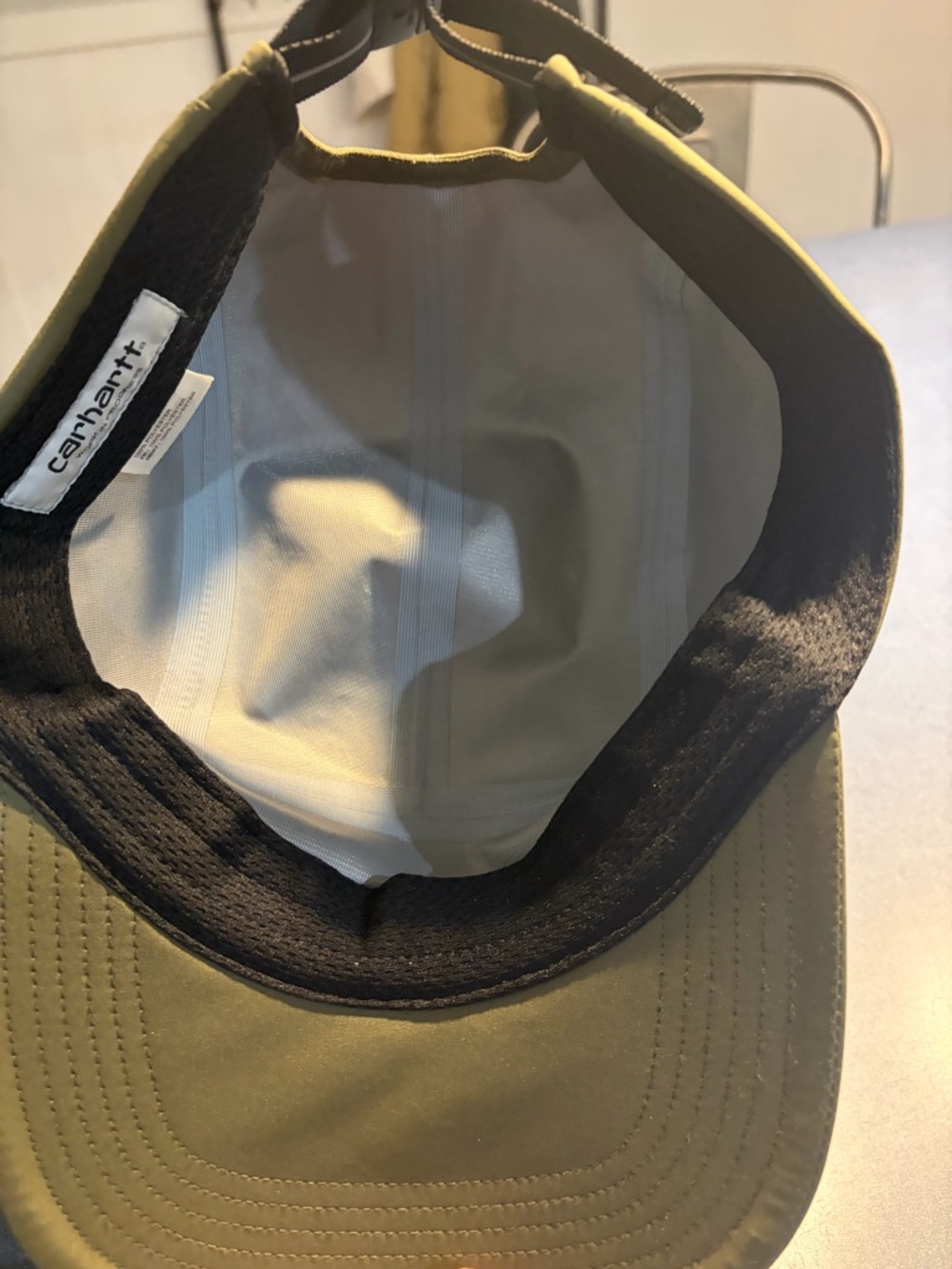Carhartt Olive Green Strapback Cap with Interior Logo - Picture 5 of 5